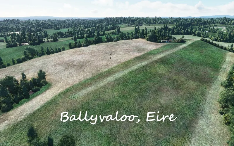Ballyvaloo grass airfield, Republic of Ireland, in Microsoft Flight Simulator
