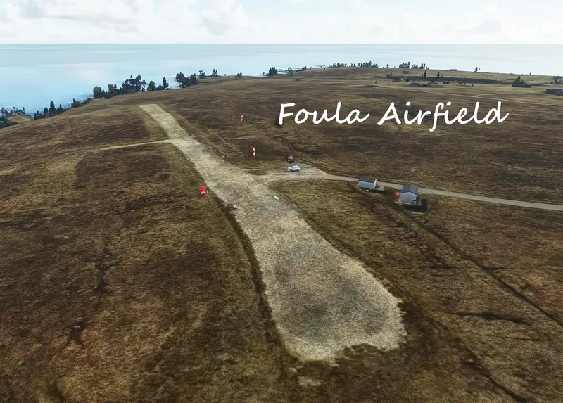 Foula Airfield grass airfield, Shetland, Scotland, in Microsoft Flight Simulator