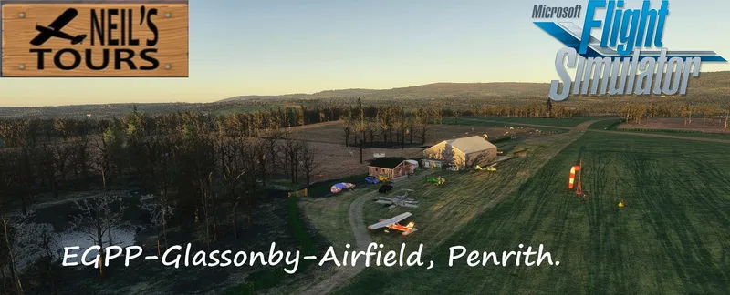 Glassonby Airfield grass airfield, Penrith, England, in Microsoft Flight Simulator