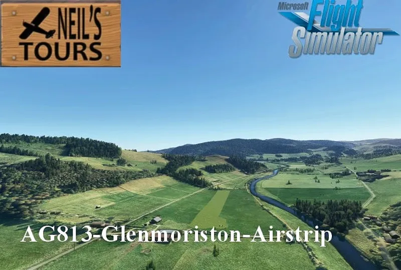 Glenmoriston Airstrip grass airfield, Scotland, in Microsoft Flight Simulator