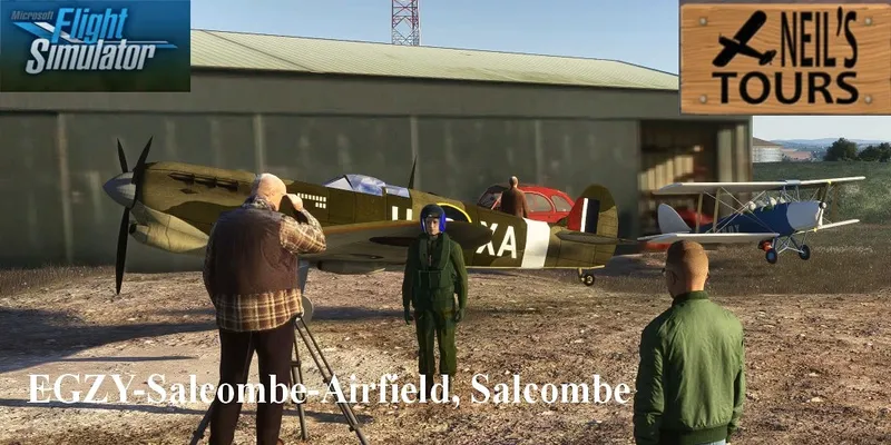 Salcombe Airfield grass airfield, Devon, England, in Microsoft Flight Simulator