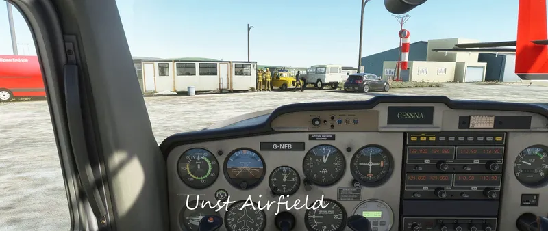 Unst Airfield grass airfield, Shetland, Scotland, in Microsoft Flight Simulator